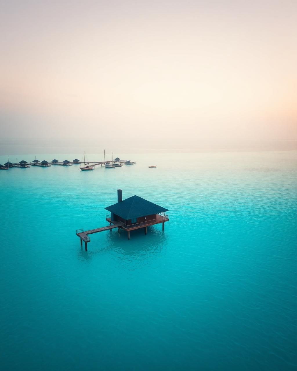 Overwater villas in the Maldives