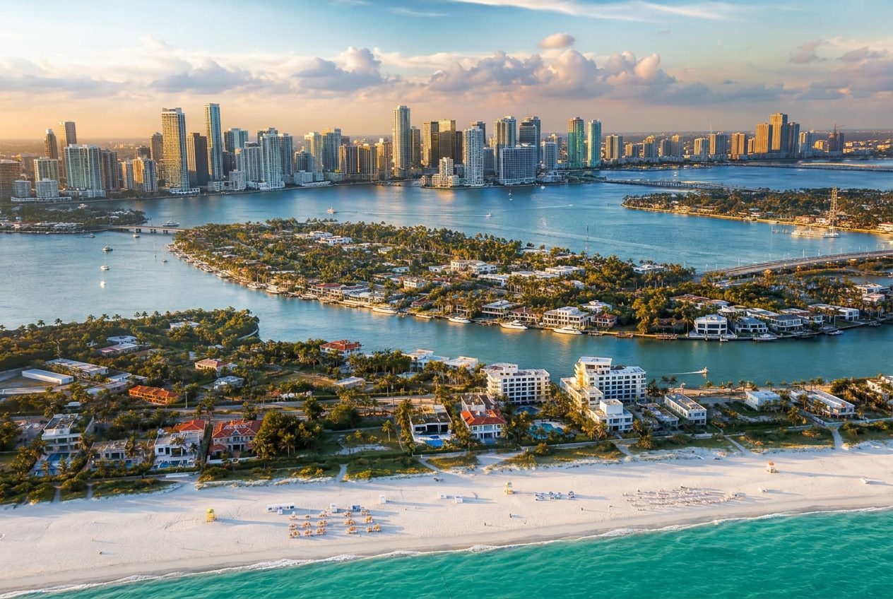 Miami waterfront and skyline