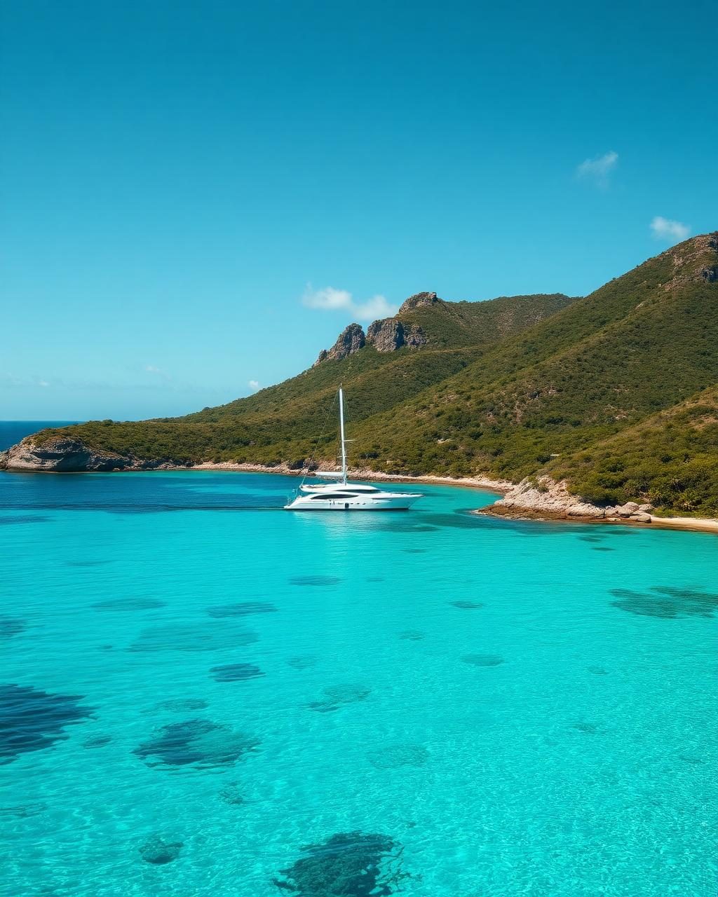 Coastline and clear water in St. Barth
